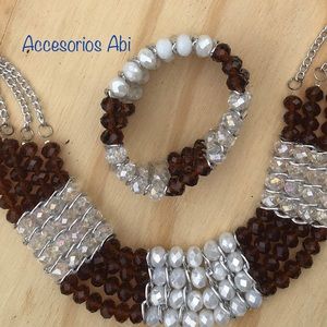 Handmade Set with necklace, bracelet, & earrings